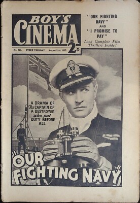 Boy's Cinema Magazine August 21, 1937 Robert Douglas ''Our Fighting Navy''