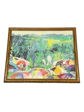 LeRoy Neiman Augusta National Golf Club Arnold Palmer Print WoodenFramed  (1973)
