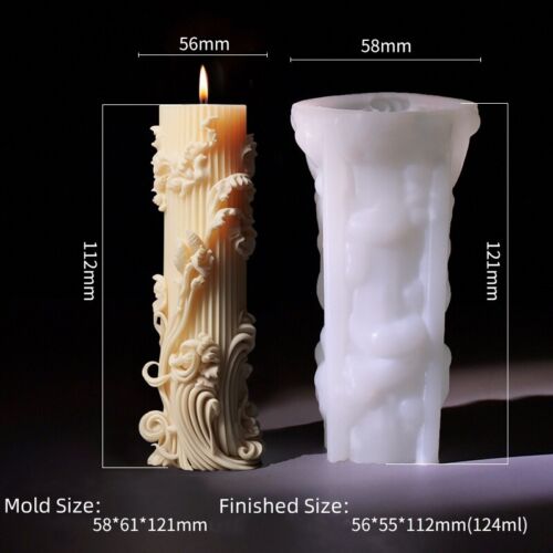 Stampo in silicone cilindro europeo fai da te pilastro minimalista regalo stampi per candele nuovo - Foto 6 di 17