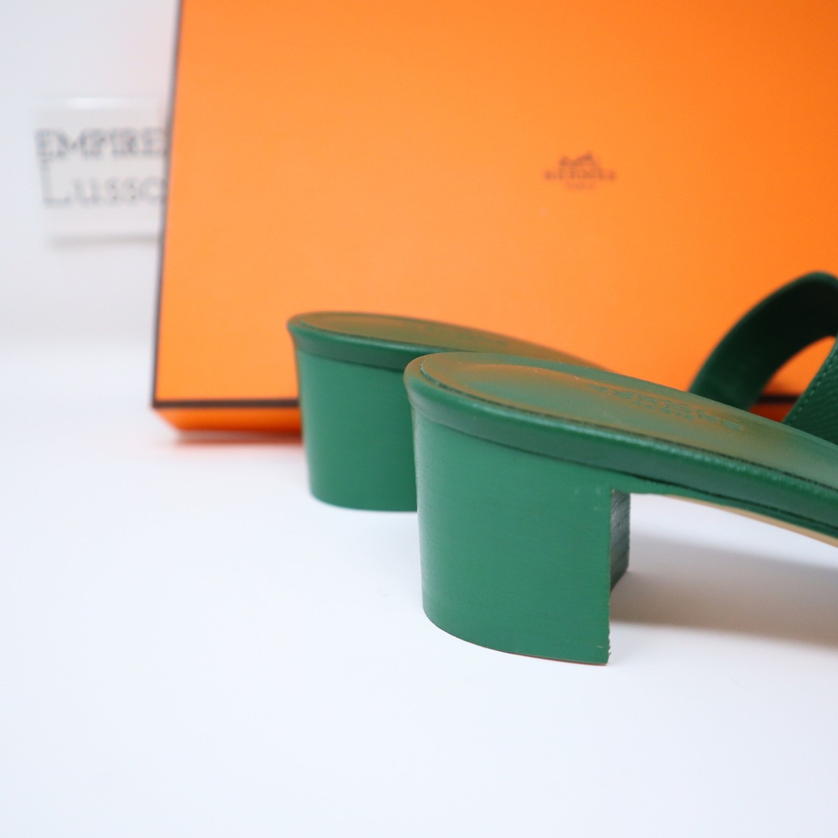 36.5 HERMES ORAN OASIS H SANDALS HEEL CLASSIC Epsom Cactus 36.5 HERMES ORAN OASIS H SANDALS HEEL CLASSIC Epsom Cactus