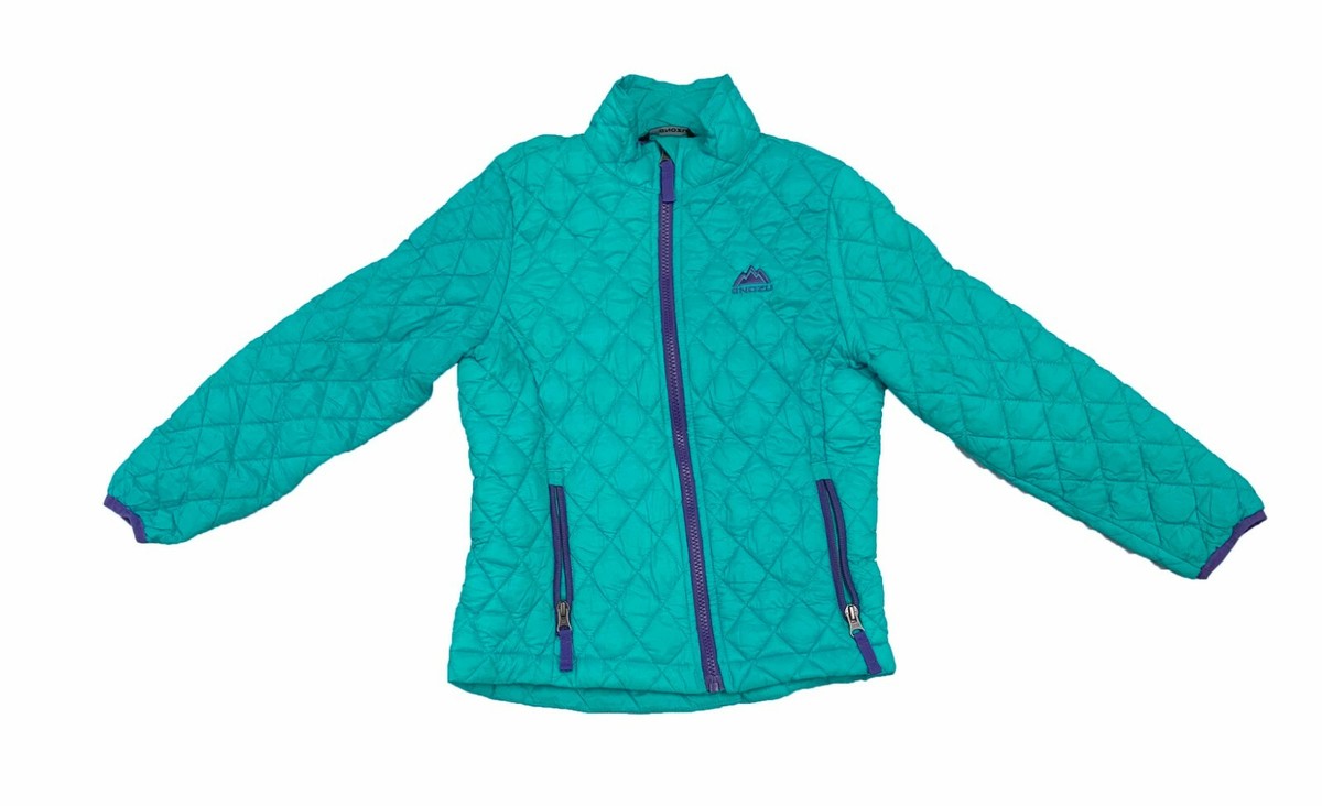 Snozu Girls Quilted Jacket Turquoise/Plum