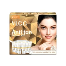VLCC Anti Tan Facial Kit 60g | Sun Tan Removal & Skin Brightening Formula