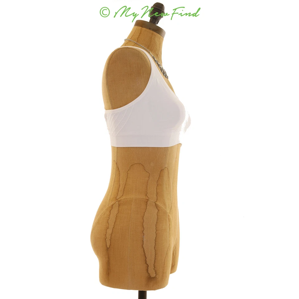 Make+Model Nordstrom Sports Bra XS S Wireless Cutout Racerback White EUC B9 - Image 2 of 3