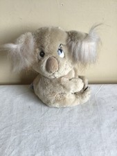 Vintage 1982 R. Dakin Co Tan Brown Furry Ears Koala Plush Stuffed Animal Toy 6"H