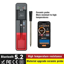 Bluetooth BBQ Wireless Meat Thermometer 360FT Digital FoodThermometer APP Remote