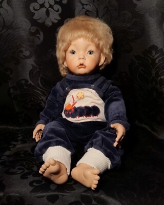 Aaron Dianna Effner 1991, Künstlerpuppe, Biskuit Porzellan, Repro, Vintage, Top,