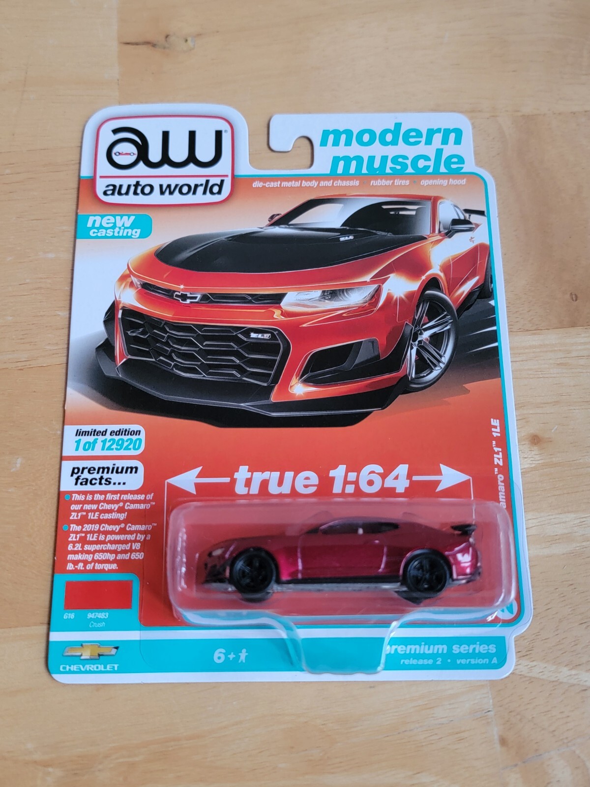2019 Chevy Camaro ZL1 1LE Ultra Red Chase Modern Muscle 2021 R2 V-A