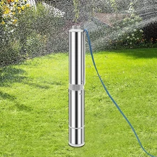 1.5HP Stainless Steel Deep Well Pump 295FT Lift 110V Submersible for Irrigation