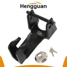 Black Gooseneck Coupler Trailer Lock fit for RVs Heavy Trailers Livestock Hauler