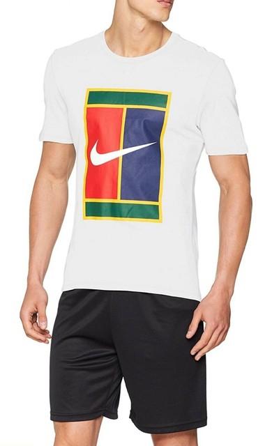 Nike NikeCourt Heritage Logo Tennis White T-shirt Bv5775-100 Mens Size Large for sale online | eBay