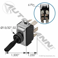 AUTOMANN Headlamp Control Switch Freightliner 577.46601 A6815450622 FLD120 