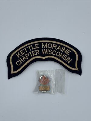 HOG Harley Owners Group Rocker Patch & Pin Kettle Moraine Chapter Wisconsin￼