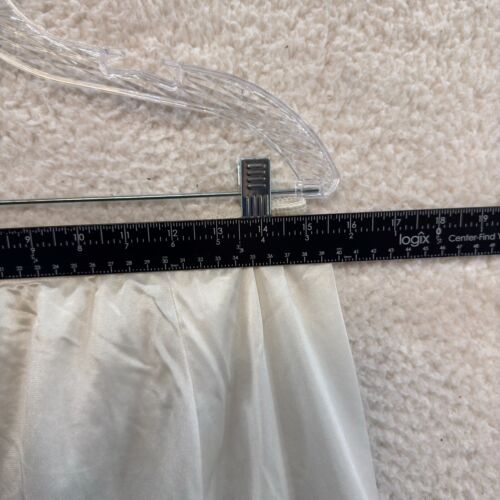 Vintage Slip Skirt 18 20 Plus Size White Satin Lace Slit Edwardian Victorian - Picture 4 of 6