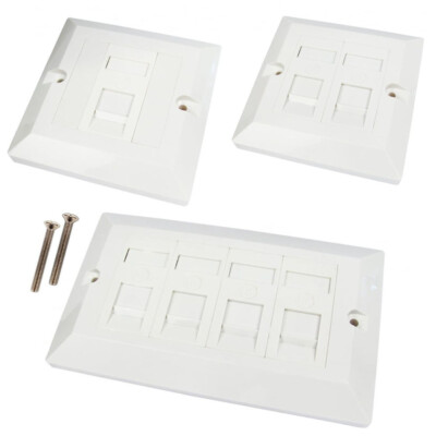 Ethernet Faceplate Ports Keystone Modul für Netzwerk Cat5E Cat6 Cat6A LAN Kabel