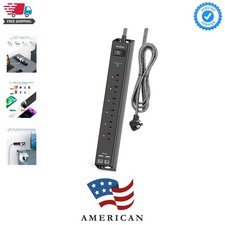 Surge Protector Power Strip - Extension Cord with 6 AC Outlets 4 USB 2 USB-C ...