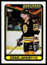 Craig Janney, 1990-91 Topps, #212, Boston Bruins,