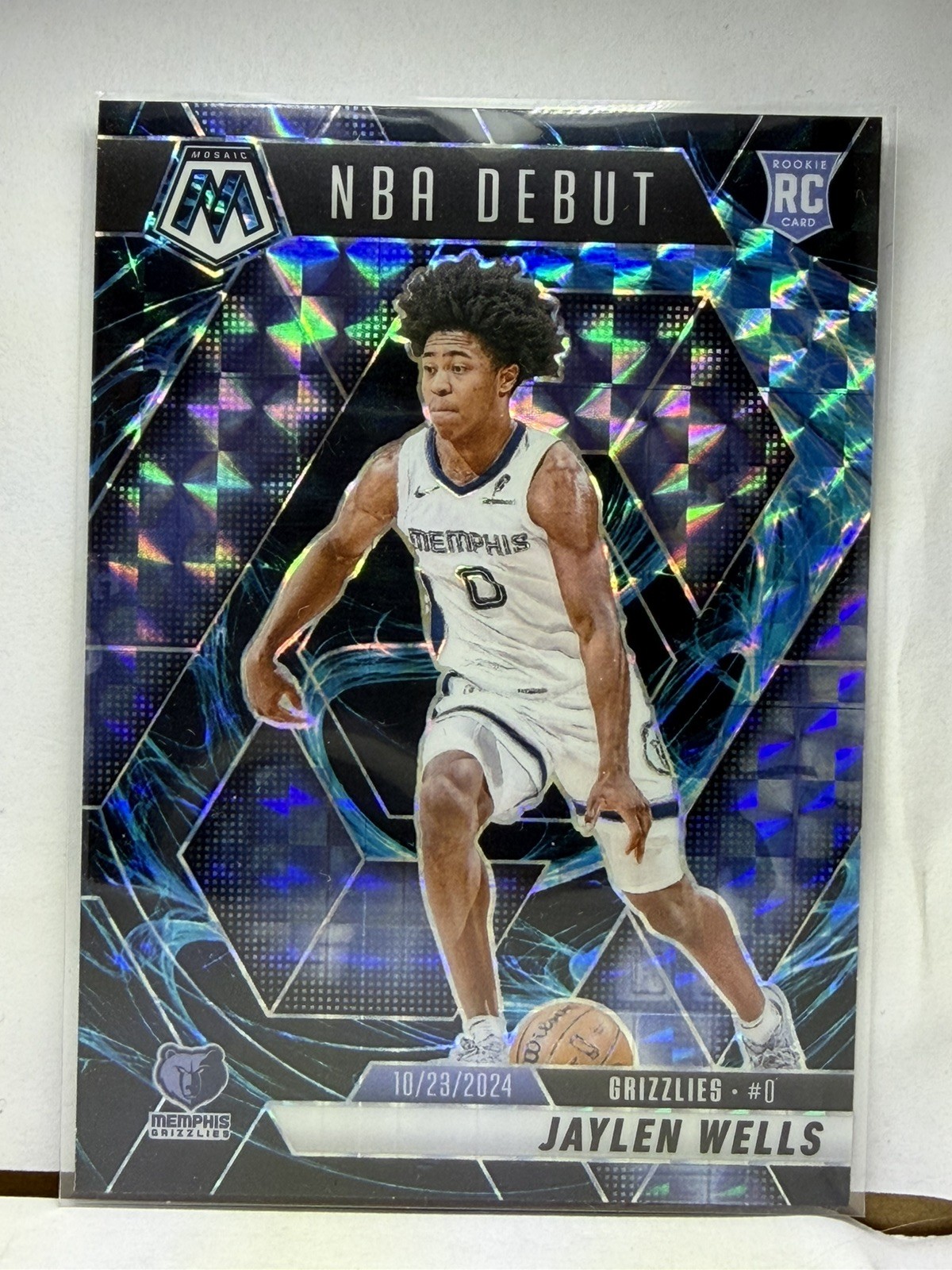 2024-25 Mosaic Jaylen Wells RC Genesis Rookie NBA Debut #260 Grizzlies Case Hit