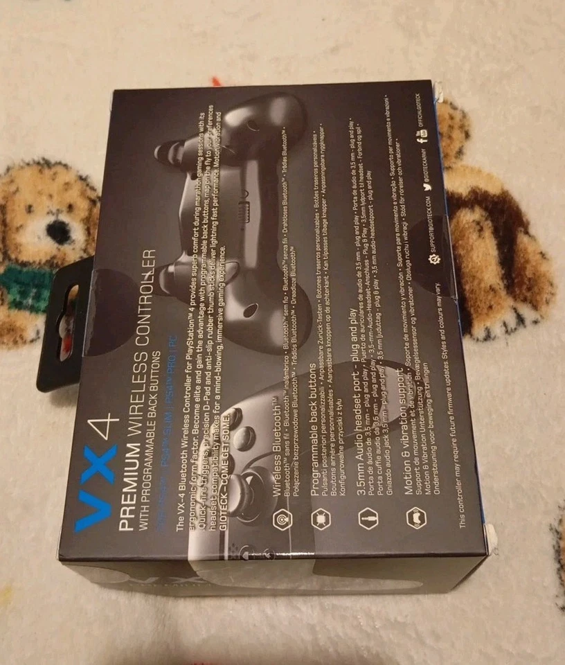 Gioteck Premium VX-4 Wireless Controller Black for Playstation 4 Slim PC New - Image 3 of 4