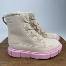 New Big Kids Sorel Youth Explorer III Suede Waterproof Boots Size 3 Y