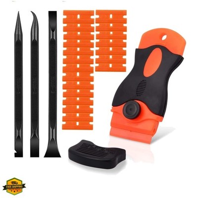 20PCS Plastic Razor Blades, 3 Kinds of Two-Way Scratch-Free Scrapers for Car ...