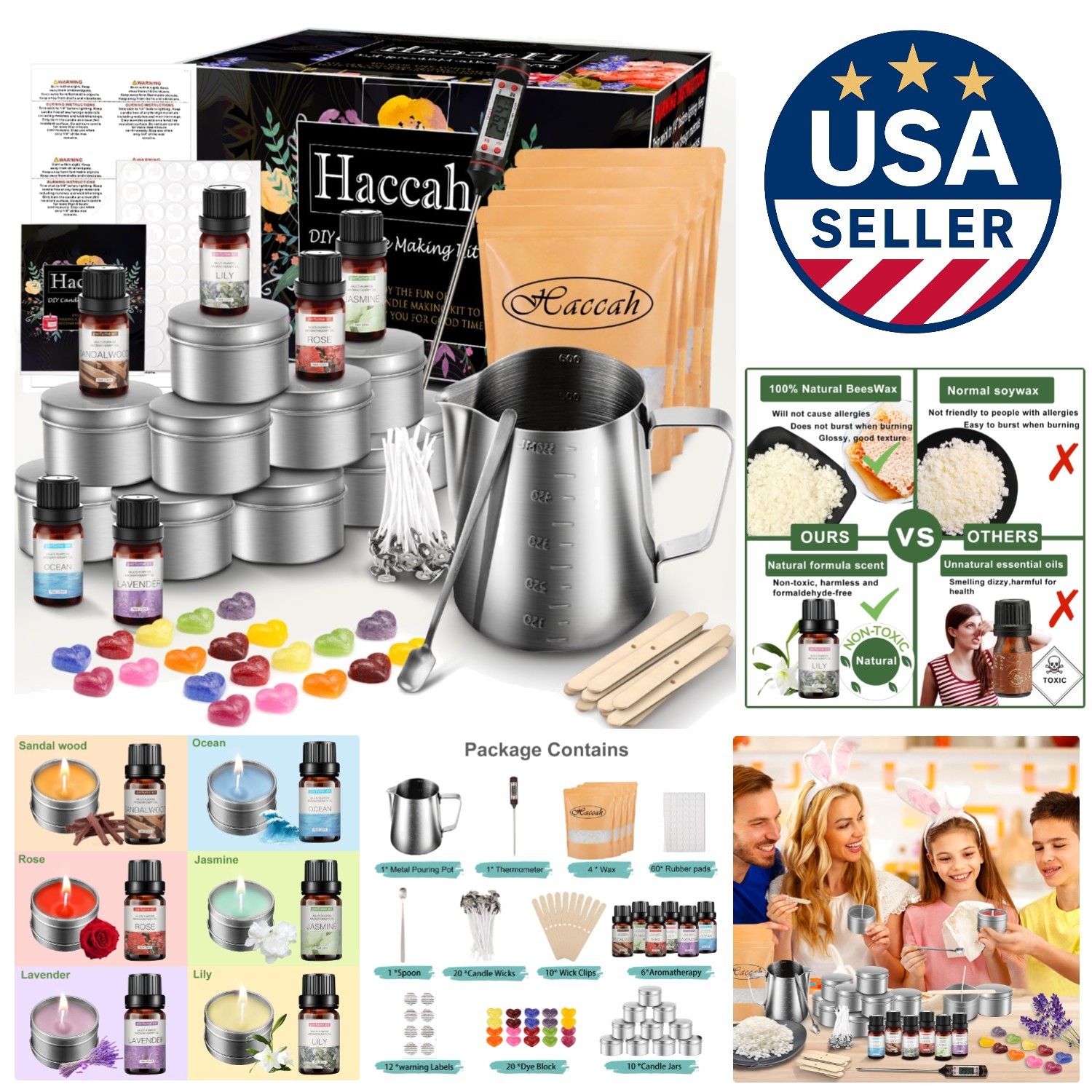 Perfect Gift for Creatives: Candle Making Kit with Natural B