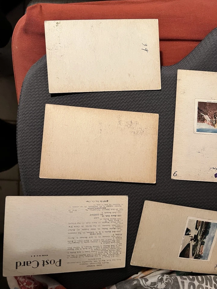7 postales vintage de exhibición de boxeo de 1920 Gene Tunney Jack Dempsey cuenta larga Foto 4 de 4