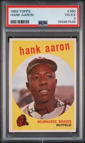 1959 TOPPS #380 HANK AARON PSA 4