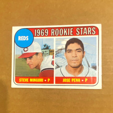 Topps 1969 Topps Rookie Stars Rookie Jose Pena Steve Mingori Reds #339 Card. rookie card picture