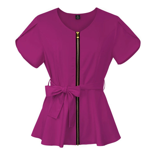 New Women Workwear Scrub Tops Medical Uniform Surgery Scrubs Shirt Short Sleeve - Picture 20 of 29