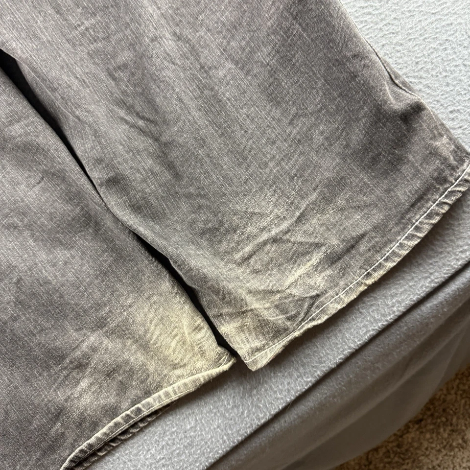 Pantalones de mezclilla Ecko Unltd para hombre 45x33* grises holgados Kings of Creativity pierna ancha Y2K vintage Foto 4 de 4