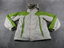 The North Face Jacket Womens Medium White Gre...