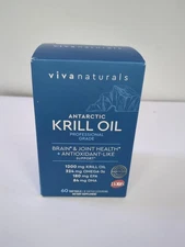 *2026-7-1* Viva Naturals Antarctic Krill Oil Omega 3 Supplements 1200 Mg - Dha