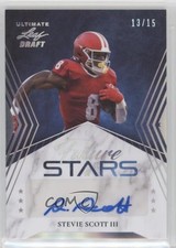 2021 Leaf Ultimate Draft Silver Spectrum /15 Stevie Scott III #FS-SS3 Auto 0i1b