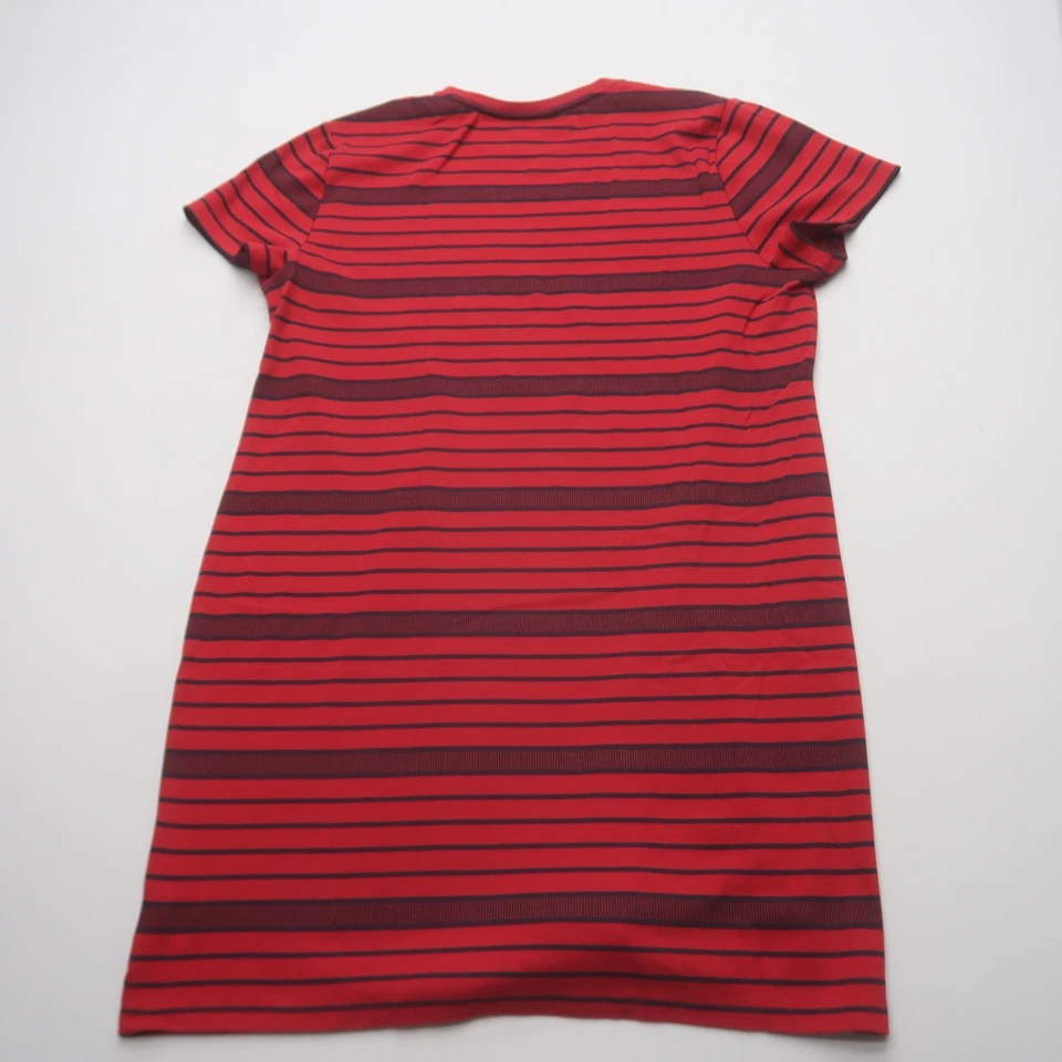 Vestido Camiseta Deportiva Karen Scott Talla XXL Rojo Rayas Preppy Manga Corta Informal Foto 2 de 4