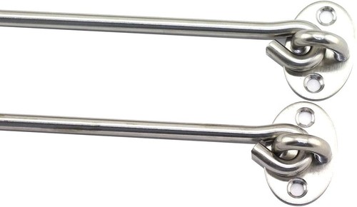 10 Inch Cabin Hook Eye Latch Wind-Proof Lock Shed Stainless Steel Gate Door W... - Picture 2 of 7