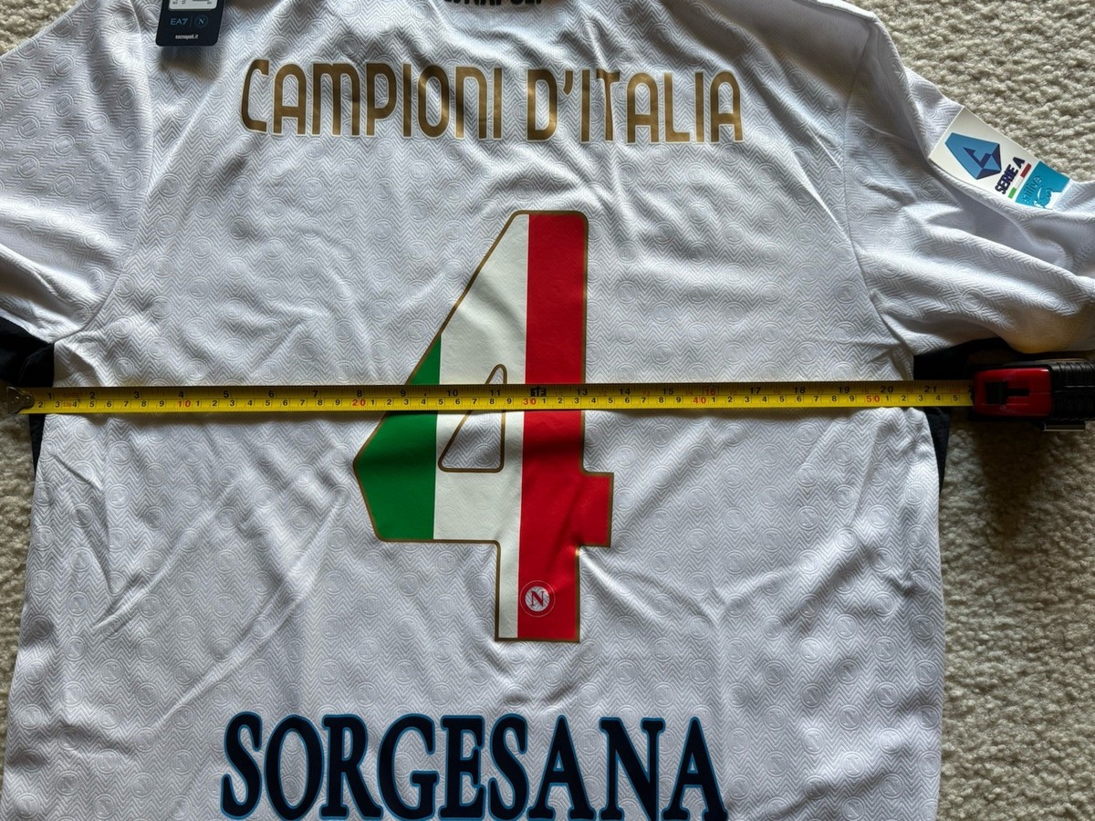 SSC NAPOLI CAMPIONI D'ITALIA AWAY MATCH JERSEY 24/25 NWT “SIZE XL