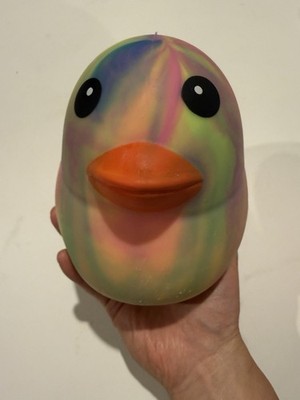 NEW Sunny Days JUMBO Squeezy Squishy Ducks TIE DYE Design Viral TIktok Toy