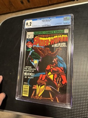 Spider-Woman #6 CGC 9.2 White Pages Marvel Bronze Age Werewolf By Night