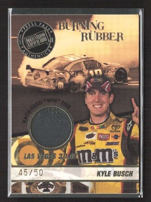 2010 Press Pass Kyle Busch #BR3 Burning Rubber Relic Gold /50 DV6226