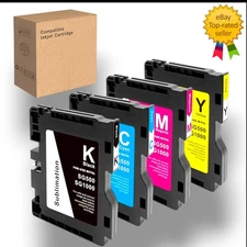 Sublimation Replacement Ink Sawgrass SG500 SG1000 4 Cartridges Multipack K C M Y