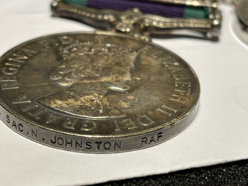 Fire Brigade Long service & GSM CSM Northern Ireland Medal RAF - Picture 5 of 10