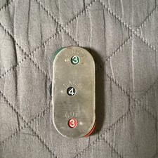Vintage Baseball Umpire Counter Clicker: Colored Strike, Ball & Out Display