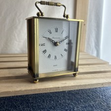 Timemaster Quartz goldfarbene Aluminium Kutschenuhr