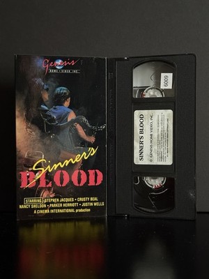 Sinner s Blood VHS Rare Exploitation VHS Genesis Home Video Vintage Biker Sleaze
