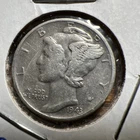 1943-P SILVER MERCURY DIME, FINE+ DETAILS, SHARP COIN, 90% Silver.