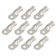 10pcs 4/0 AWG-3/8 M10 Tinned Copper Ring Terminals Battery Lugs, Heavy Duty