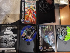 Lot 6 Sega Saturn Games PAL COMPLETE! Alien Trilogy,Hydlide,Athlete Kings Etc