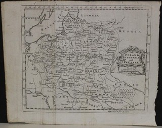 POLAND LITHUANIA PRUSSIA 1764 JEFFERYS UNUSUAL ANTIQUE COPPER ENGRAVED MAP