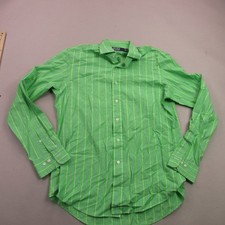 Polo Ralph Lauren Shirt Mens 15.5 Long Sleeve Button Regent Stripes Custom Fit