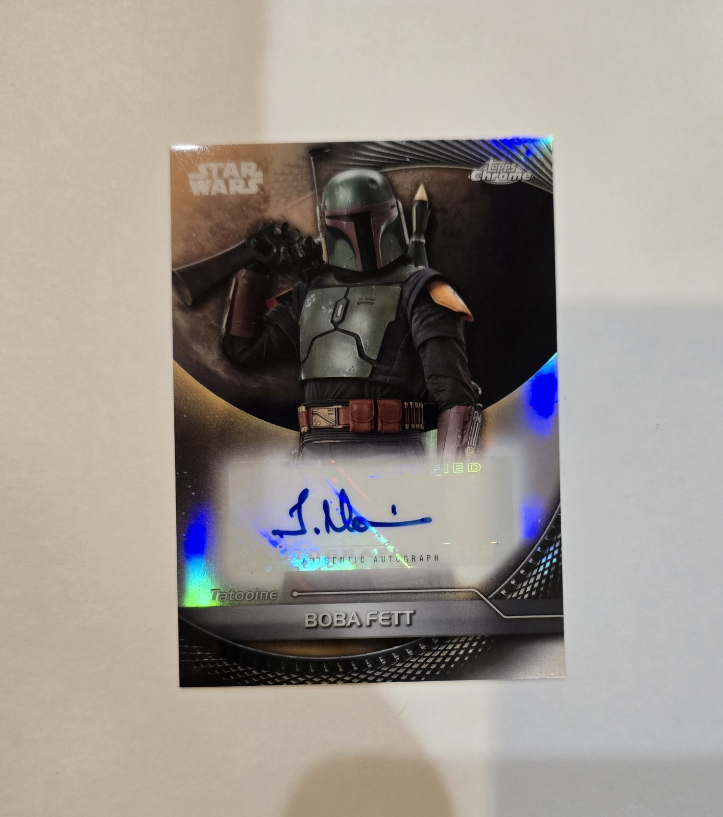 Topps star wars hyperspace boba fett auto